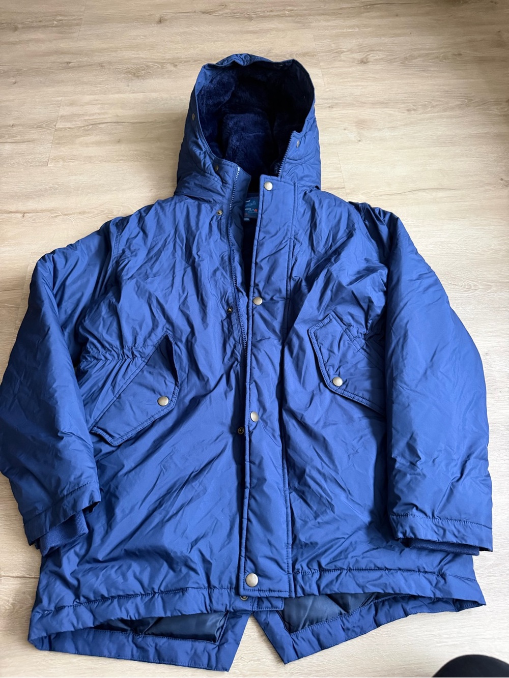 Crewcuts outerwear Boys fishtail parka Blue Primaloft SZ XL